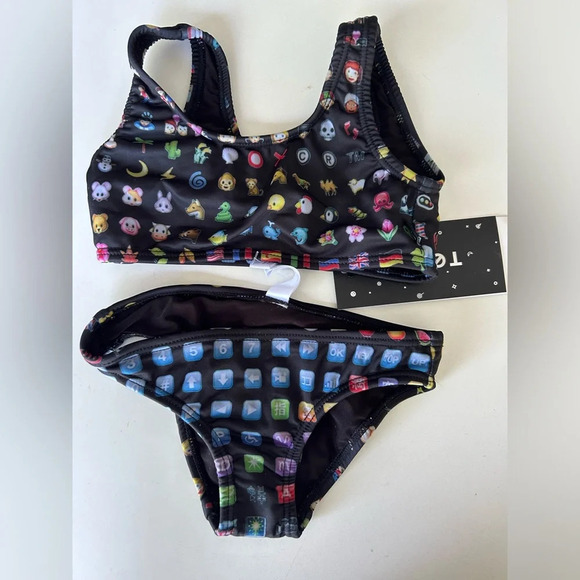 NWT Zara Terez emoji tankini sz 2T girls swim suit - Picture 1 of 3